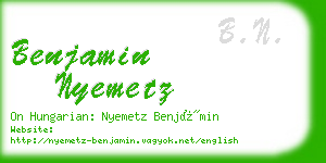 benjamin nyemetz business card